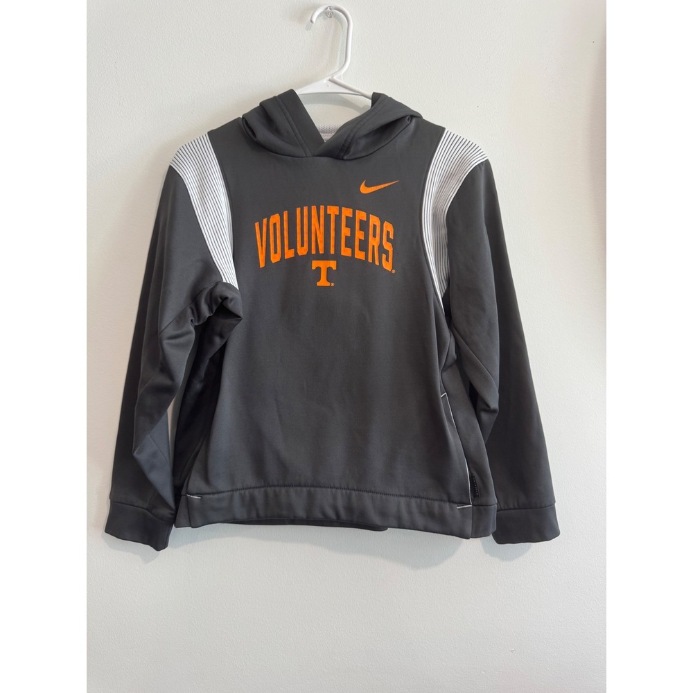 Nike Tennessee Volunteers Therma-FIT Hoodie Kids Large Grey Orange Pullover